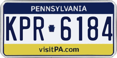 PA license plate KPR6184