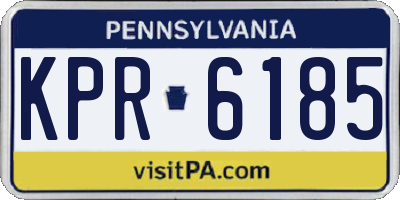 PA license plate KPR6185