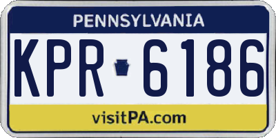 PA license plate KPR6186
