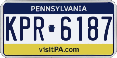 PA license plate KPR6187