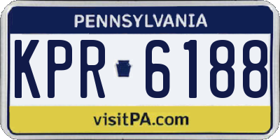PA license plate KPR6188