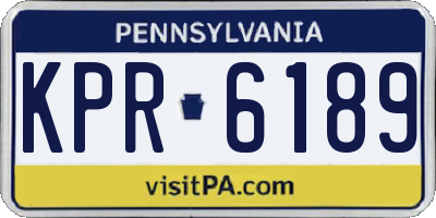 PA license plate KPR6189