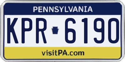 PA license plate KPR6190