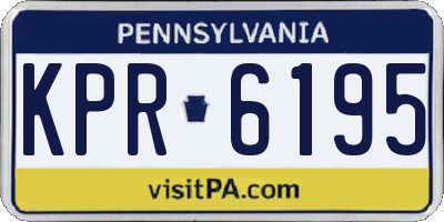 PA license plate KPR6195