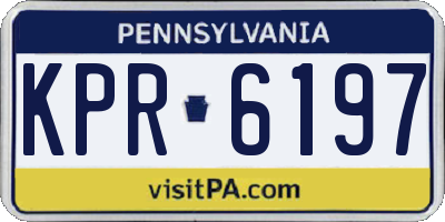 PA license plate KPR6197