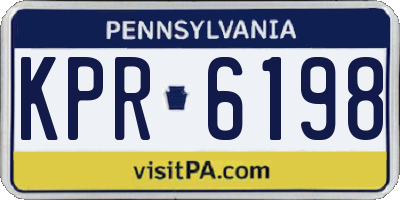 PA license plate KPR6198