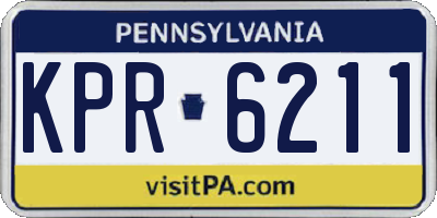 PA license plate KPR6211
