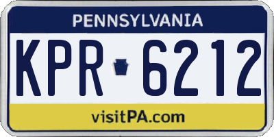 PA license plate KPR6212