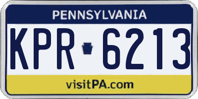 PA license plate KPR6213