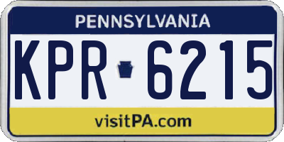 PA license plate KPR6215