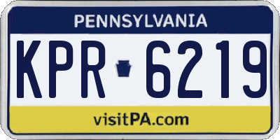 PA license plate KPR6219