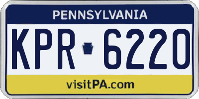 PA license plate KPR6220