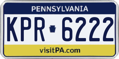 PA license plate KPR6222