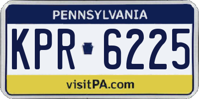 PA license plate KPR6225
