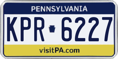 PA license plate KPR6227