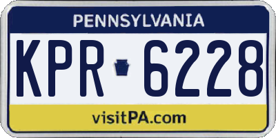 PA license plate KPR6228