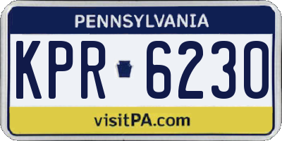 PA license plate KPR6230