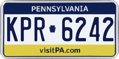 PA license plate KPR6242