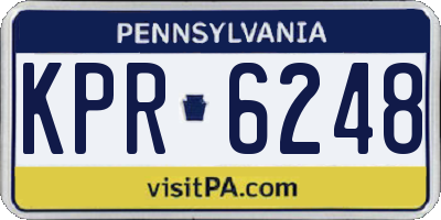 PA license plate KPR6248