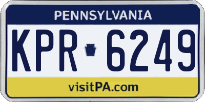 PA license plate KPR6249