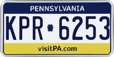 PA license plate KPR6253