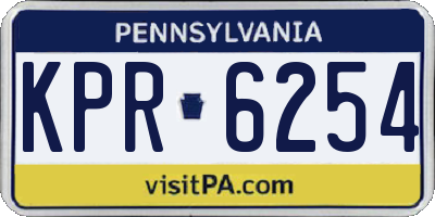 PA license plate KPR6254