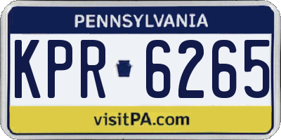 PA license plate KPR6265