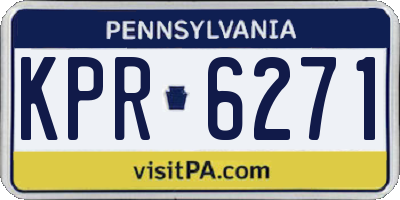 PA license plate KPR6271