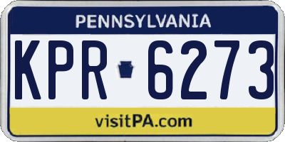 PA license plate KPR6273
