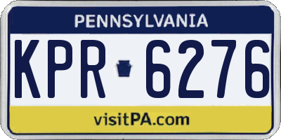 PA license plate KPR6276