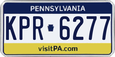 PA license plate KPR6277