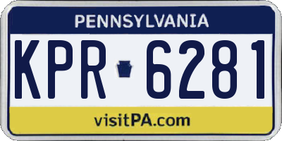 PA license plate KPR6281