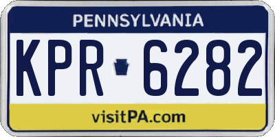 PA license plate KPR6282