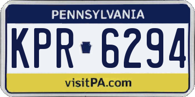 PA license plate KPR6294