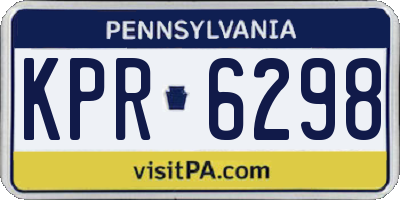 PA license plate KPR6298