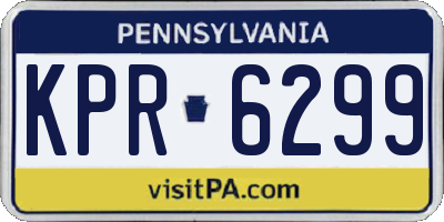 PA license plate KPR6299