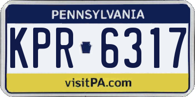 PA license plate KPR6317