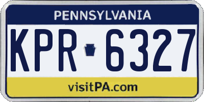 PA license plate KPR6327