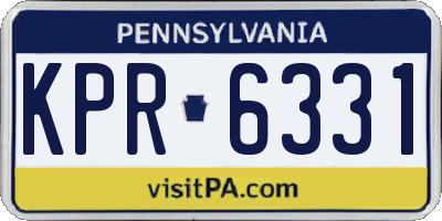 PA license plate KPR6331