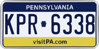 PA license plate KPR6338