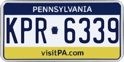 PA license plate KPR6339
