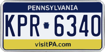 PA license plate KPR6340