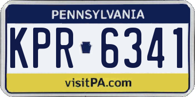 PA license plate KPR6341