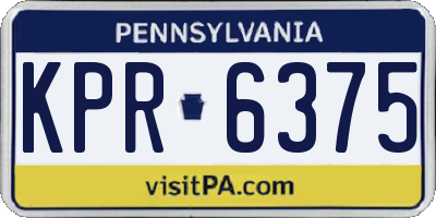 PA license plate KPR6375