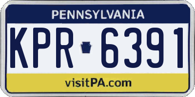PA license plate KPR6391