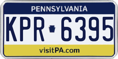 PA license plate KPR6395
