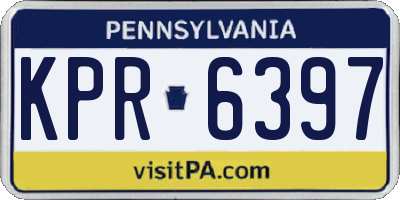 PA license plate KPR6397