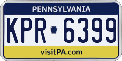 PA license plate KPR6399