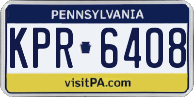 PA license plate KPR6408