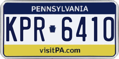 PA license plate KPR6410